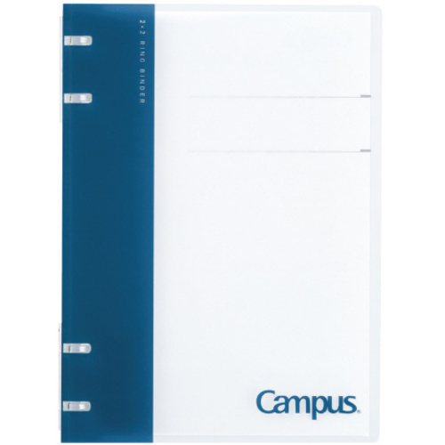 ノートのように使えるバインダー２Ｘ２リングＡ５　紺