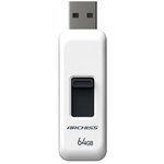 スライド式ＵＳＢメモリ　６４ＧＢ　ホワイト