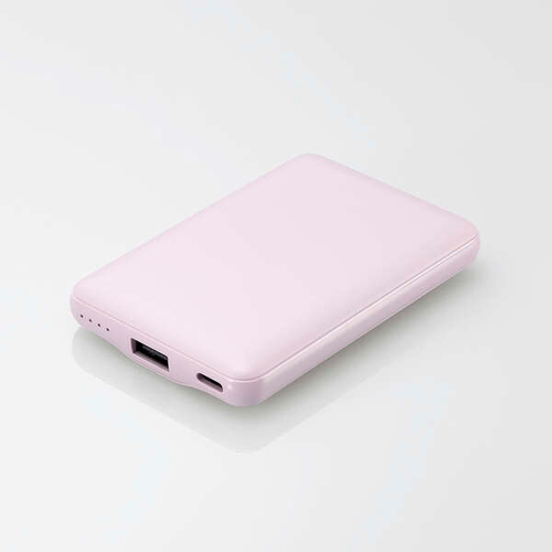 モバイルバッテリー／薄型／１５Ｗ出力／５０００ｍＡｈ／ラベンダー　ＤＥ－Ｃ４５－５０００ＰＵ　■２営業日内届