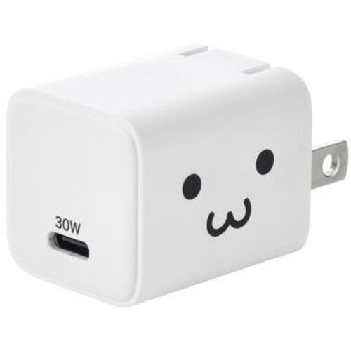 ＡＣ充電器／ＵＳＢ充電器／ＵＳＢ　ＰＤ／３０Ｗ／ＵＳＢ－Ｃ１ポート／しろちゃん　■お取り寄せ品