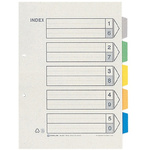 カラーインデックス　Ａ４縦　２穴　５山　２組