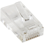 ＲＪ４５モジュラープラグ／５０個入り／ＣＡＴ５ｅ対応／ＬＡＮケーブル終端用／ソリッドワイヤー（単線）対応　■お取り寄せ品