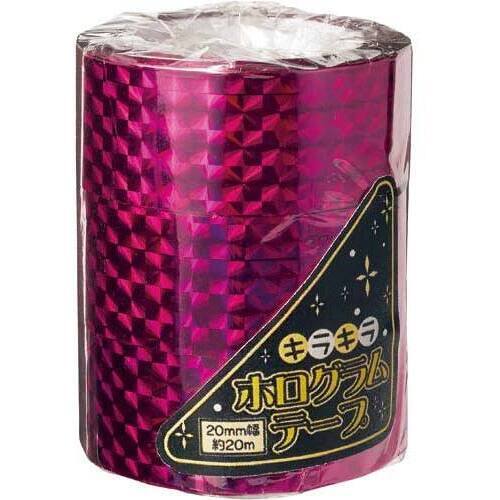 ホログラムテープ　２０ｍ　牡丹　１パック（３巻）