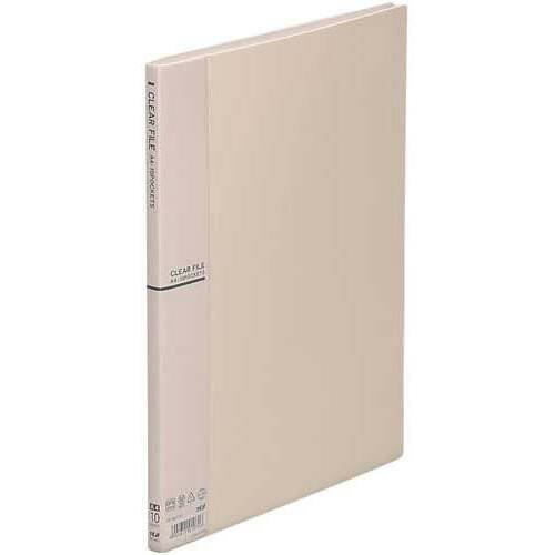 クリアファイルＡ４縦１０ポケット　アイボリー１０冊