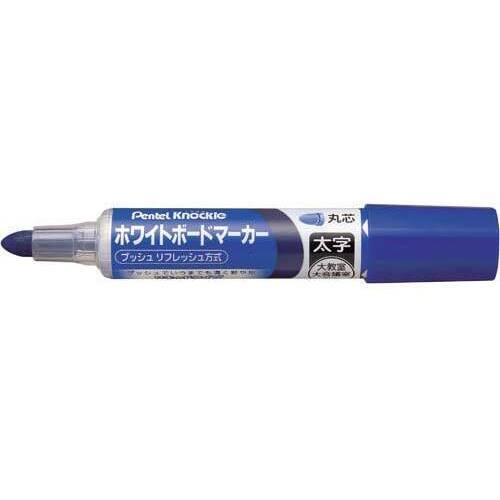 ホワイトボードマーカーノックル　太字丸芯　青１０本