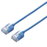 ＬＡＮケーブル／ＣＡＴ６Ａ／スーパースリム／０．５ｍ／ブルー　■お取り寄せ品