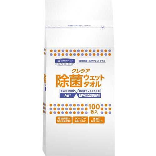 クレシア除菌ウエットタオル　１００カット　詰替用