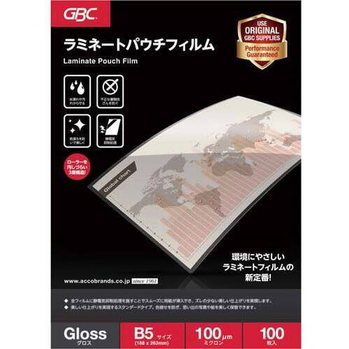パウチフィルム　１００&mu;　Ｂ５　１００枚入