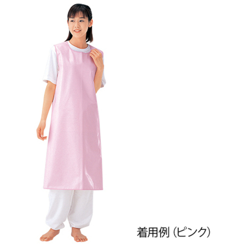 入浴介助エプロン　（面ファスナータイプ）　ピンク／Ｌ　６０１２（Ｌ）