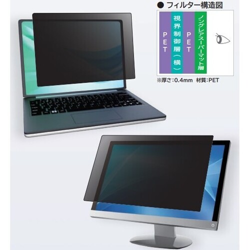 覗き見防止フィルター　Ｌｏｏｋｎｏｎ－Ｎ９　モバイル・ノートＰＣ用　１３．３インチ（１６：１０）　■お取り寄せ品
