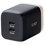 ＡＣ充電器／ＰＰＳ対応／６５Ｗ／ＵＳＢ－Ｃ２ポート／ブラック　ＭＰＡ－ＡＣＣＰ４３ＢＫ－ＩＬ　■お取り寄せ品