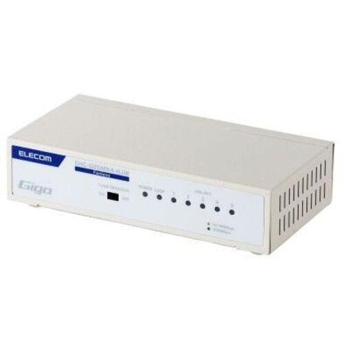 Ｇｉｇａ対応スイッチングＨｕｂ／５ポート／磁石付き／電源内蔵モデル　ＥＨＣ－Ｇ０５ＭＮ４－ＨＪＷ　■２営業日内届