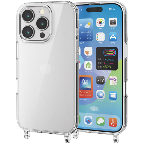 ｉＰｈｏｎｅ　１６　Ｐｒｏ用ハイブリッドケース／ストラップホール付き／クリア　■お取り寄せ品