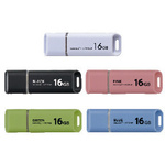 ＵＳＢメモリ　キャップ式　１６ＧＢ　５色セット