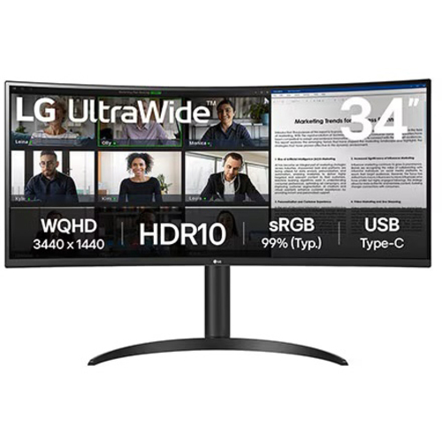 液晶ディスプレイ　３４型／３４４０×１４４０／ブラック　３４ＷＲ５５ＱＫ－Ｂ　■お取り寄せ品