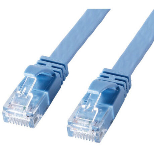 カテゴリ６ＡフラットＬＡＮケーブル（ブルー・３０ｍ）　ＫＢ－ＦＬ６ＡＬ－３０ＢＬ　■お取り寄せ品