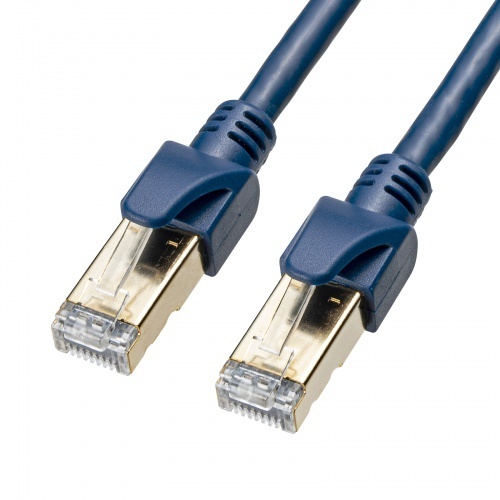 カテゴリ６Ａハンダ産業用ＬＡＮケーブル（ネイビーブルー・１５ｍ）　ＫＢ－Ｈ６Ａ－１５ＮＶ　■お取り寄せ品