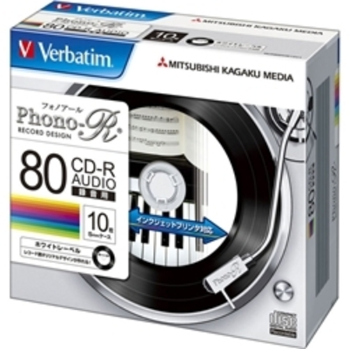 ＣＤ－Ｒ（Ａｕｄｉｏ）　８０分　１枚５ｍｍケース（透明）　１０Ｐ（ホワイト）　■お取り寄せ品