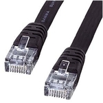 ＵＴＰエンハンスドカテゴリ５より線フラットケーブル（１５ｍ・ブラック）　ＬＡ－ＦＬ５－１５Ｋ　■お取り寄せ品