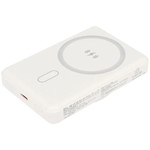 モバイルバッテリー／５０００ｍＡｈ／マグネット式／ワイヤレス／ホワイト　ＯＷＬ－ＬＰＢ５０２５ＭＧ－ＷＨ　■お取り寄せ品