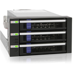 ＩＣＹＤＯＣＫ　５インチベイ２段に３．５インチＨＤＤｘ３台搭載可能ＳＡＴＡモジュールラック　スリムモデル　■お取り寄せ品