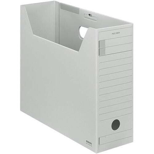 ファイルボックス　Ｆタイプフタ付　Ａ４横　灰１０個
