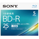 ビデオ用ＢＤ－Ｒ　追記型　片面１層２５ＧＢ　６倍速　ホワイトワイドプリンタブル　５枚パック　■お取り寄せ品