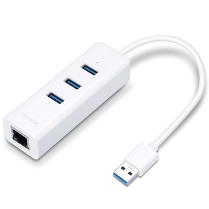 ＵＳＢ３．０対応　ギガビット有線ＬＡＮアダプタ　＋　ＵＳＢ３．０ハブ　３ポート　■２営業日内届