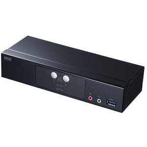 ＤｉｓｐｌａｙＰｏｒｔ対応パソコン自動切替器（２：１）　ＳＷ－ＫＶＭ２ＨＤＰＵ　■お取り寄せ品