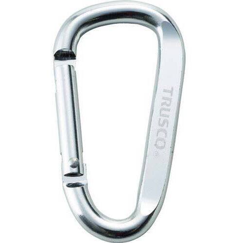 カラビナ　線径６ｍｍＸ６０ｍｍ　Ｄ型　シルバー