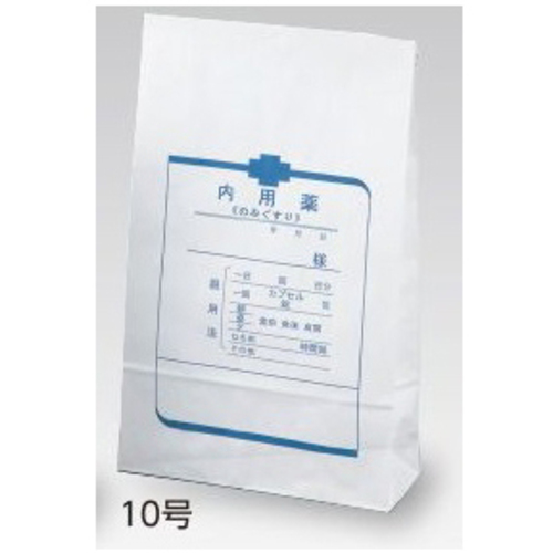 内用袋（角底）　１０号　１００枚入　２９８　１０号　８－３５２０－３３