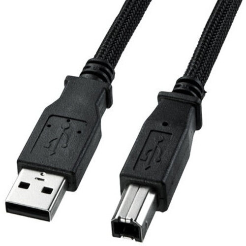 ナイロンメッシュＵＳＢ２．０ケーブル（５ｍ）　ＫＵ２０－ＮＭ５０Ｋ２　■お取り寄せ品