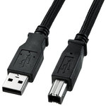 ナイロンメッシュＵＳＢ２．０ケーブル（５ｍ）　ＫＵ２０－ＮＭ５０Ｋ２　■お取り寄せ品