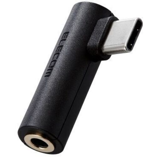 音声変換アダプター／直挿し／ＵＳＢ　Ｔｙｐｅ－Ｃ　ｔｏ　３．５ｍｍステレオミニ端子／ＤＡＣ搭載／ブラック　■お取り寄せ品