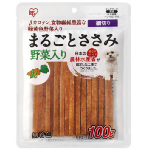 まるごとささみジャーキー細切り　野菜入り１００ｇ　【お取り寄せ品】６営業日以内届