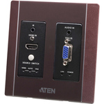 ＨＤＭＩ　＆　ＶＧＡ　ＨＤＢａｓｅＴトランスミッター（ＵＳウォールプレート、ＰＯＨタイプ、ブラウン）　■お取り寄せ品