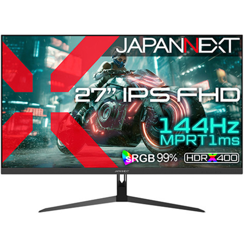 ゲーミングディスプレイ　２７型／１９２０&times;１０８０／ブラック　ＪＮ－ＩＰＳ２７Ｇ１４４Ｆ　■２営業日内届