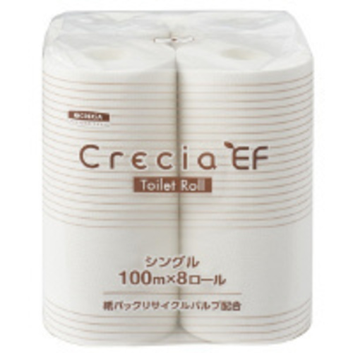 クレシアＥＦトイレット１００ｍ　シングル　８ロール