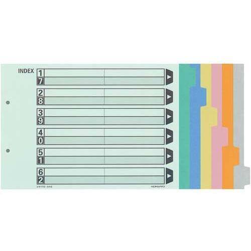 カラー仕切カード　Ａ４横　６山　１０組