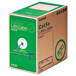 ＲｏＨＳ対応ＬＡＮケーブル／ＣＡＴ５Ｅ／３００ｍ／パープル／簡易パッケージ　■お取り寄せ品