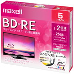 録画用　ＢＤ－ＲＥ　標準１３０分　２倍速　ワイドプリンタブルホワイト　５枚パック　■２営業日内届