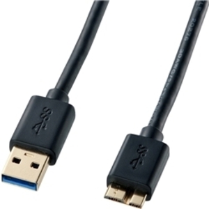 ＵＳＢ３．０対応マイクロケーブル（ＵＳＢ　ＩＦ認証タイプ・ブラック・０．５ｍ）　■お取り寄せ品