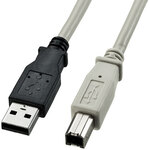 ＵＳＢ２．０ケーブル（ライトグレー・１．５ｍ）　ＫＵ２０－１５Ｋ２　■お取り寄せ品