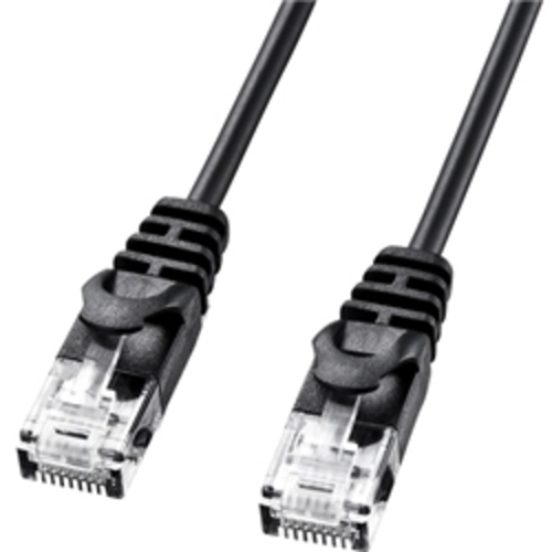 カテゴリ６極細ＬＡＮケーブル（１０ｍ・ブラック）　ＬＡ－ＳＬ６－１０ＢＫ　■お取り寄せ品