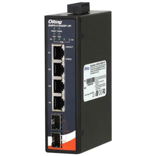 産業用非管理型４＋２ポートイーサネットスイッチ　広温度　ＩＤＧＰＳ－Ｃ１０４２ＧＰ＋－ＢＴ　■お取り寄せ品
