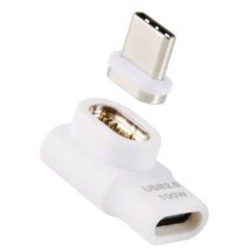 ＵＳＢ　Ｔｙｐｅ－Ｃアダプタ／着脱式マグネット／Ｌ字／最大１００Ｗ／ブレーカー搭載／ホワイト　■お取り寄せ品