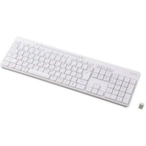 キーボード／無線２．４ＧＨｚ／静音／フルサイズ／メンブレン式／ホワイト　ＴＫ－ＱＴ１１ＦＤＭＷＨ　■お取り寄せ品