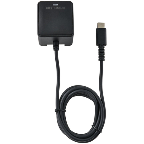 耐雷ＵＳＢ充電器　ＰＤ　１ｍ　ブラック　ＣＨＣＲ－ＳＰ１０ＢＫ　■お取り寄せ品