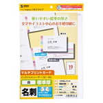 マルチタイプ名刺カード（標準厚・白・２００カード）　両面　Ａ４　１０面付　２０シート　ＪＰ－ＭＣＭ０６　■お取り寄せ品