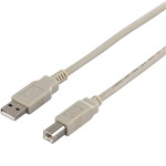 ＵＳＢ２．０ケーブル（Ａ　ｔｏ　Ｂ）　１．５ｍ　アイボリー　■２営業日内届